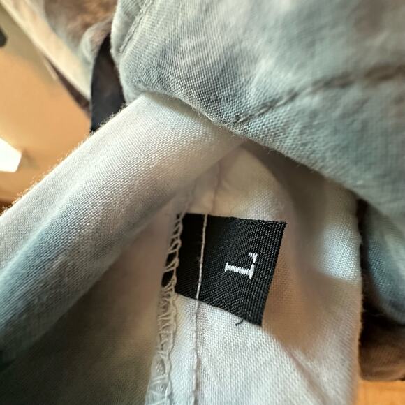 Soft Surroundings | Size L Long Sleeve Button Up Tie Dye Shirt Oyster Buttons - Picture 6 of 10